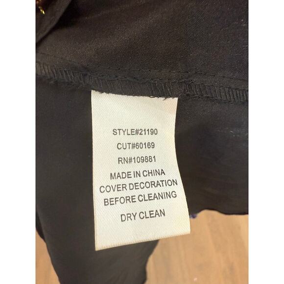 Vintage Oleg Cassini Silk Maxi Dress Gown Multicolor Metallic Beaded Eclectic 10 - Picture 9 of 13